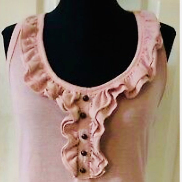 Xhilaration Small Blush Ruffle Tank Top - Picture 2 of 5